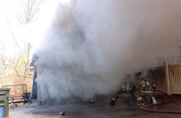 Garage fire, Maxson Street. 3/28/08